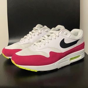 Nike Air Max 1 White Black Volt Rush Pink